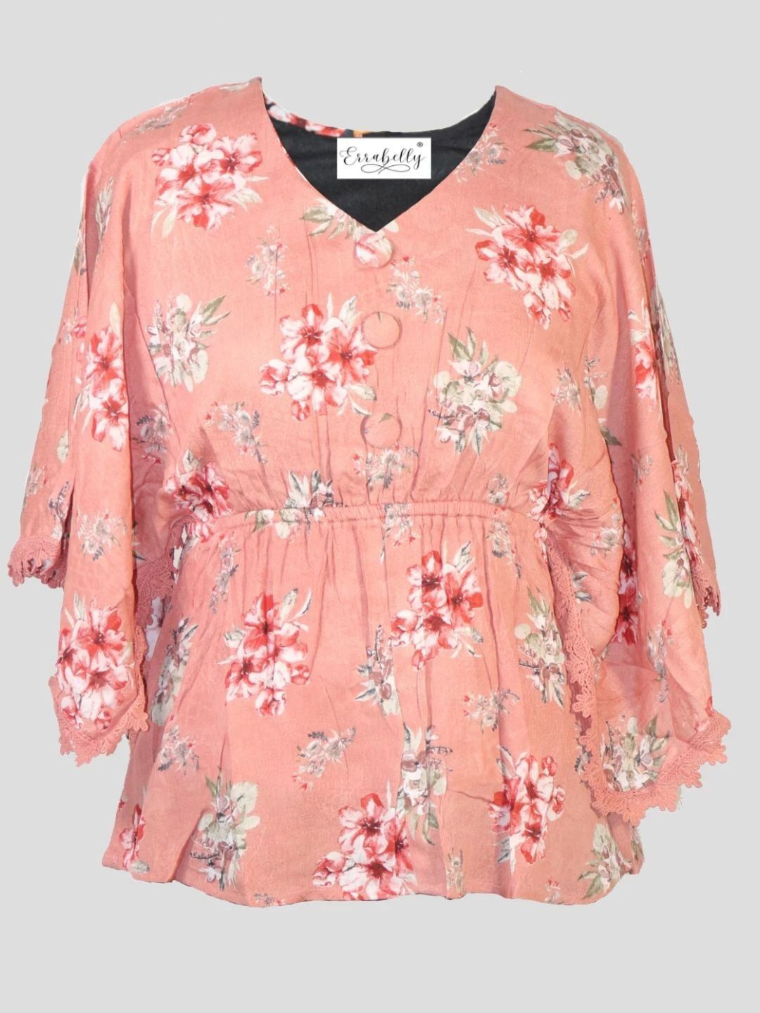 

Errabelly Print Cotton Top, Grey