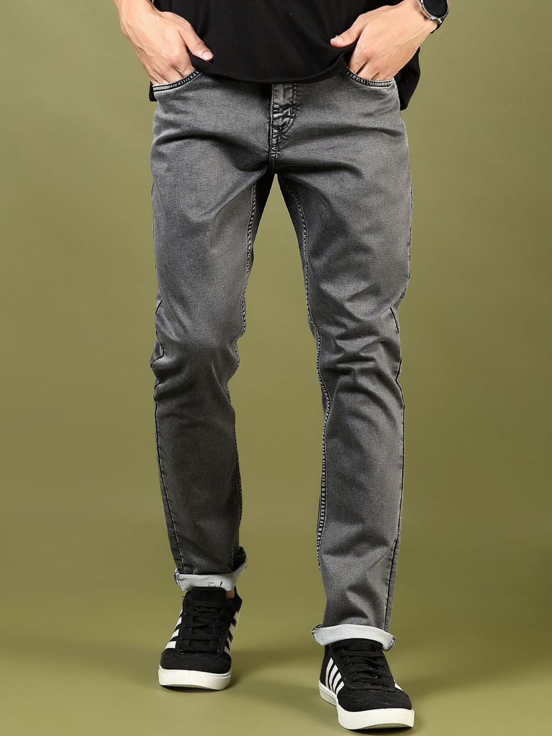 

V-Mart Men Light Fade Jeans, Grey