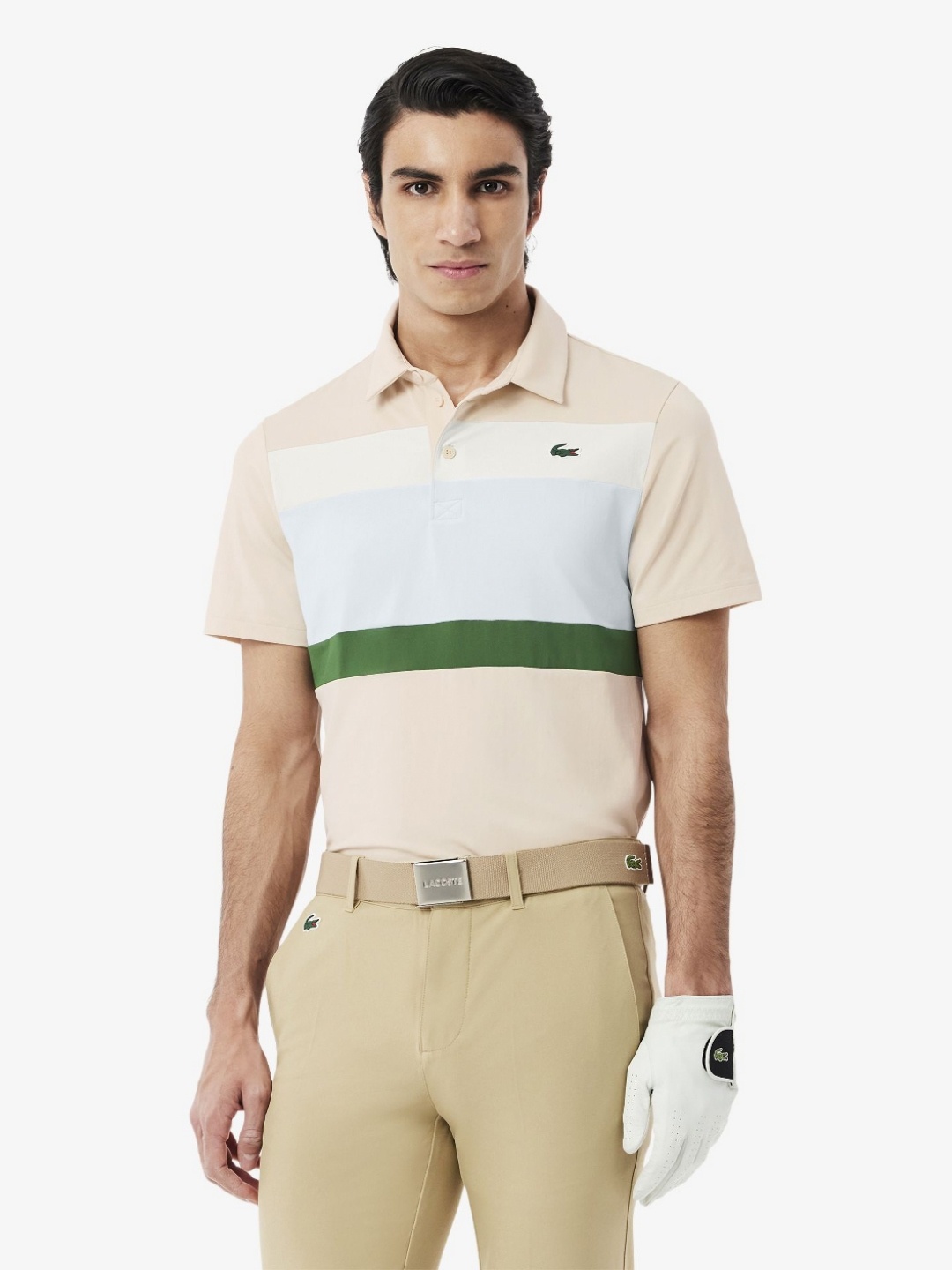 

Lacoste Men Polo Collar T-shirt, Beige
