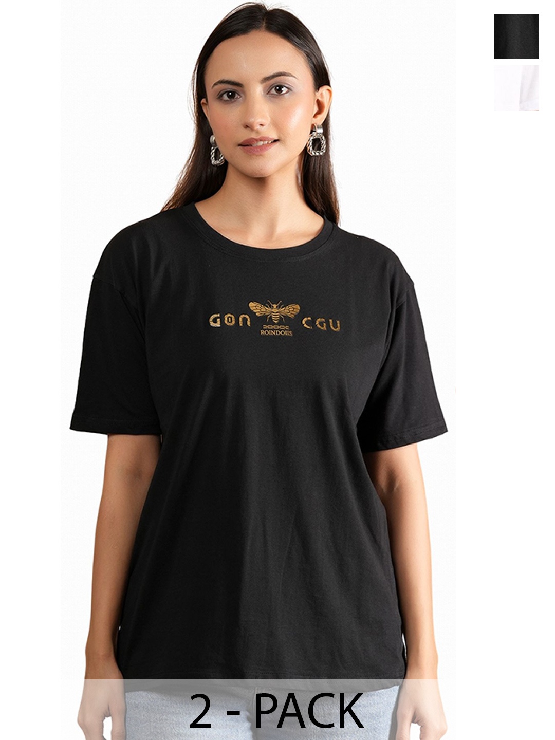 

Metronaut Women 2 Printed T-shirt, Multi