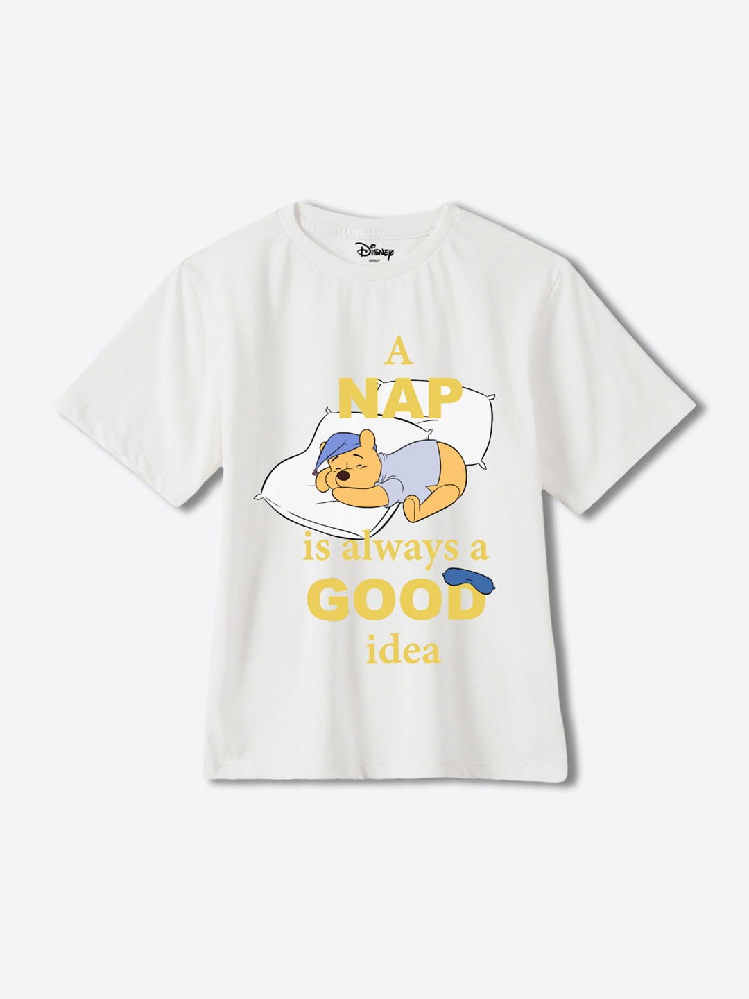 

Wear Your Mind Boys Winnie The Pooh Printed Pure Cotton Applique T-shirt, White