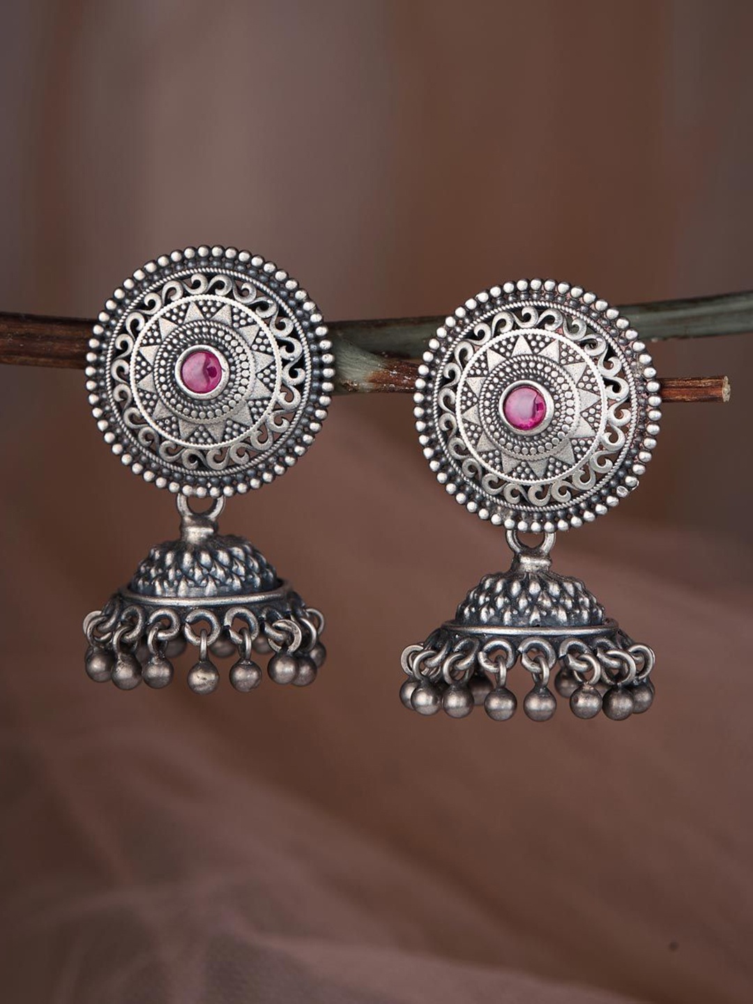 

Fabindia Contemporary Jhumkas Earrings, Silver