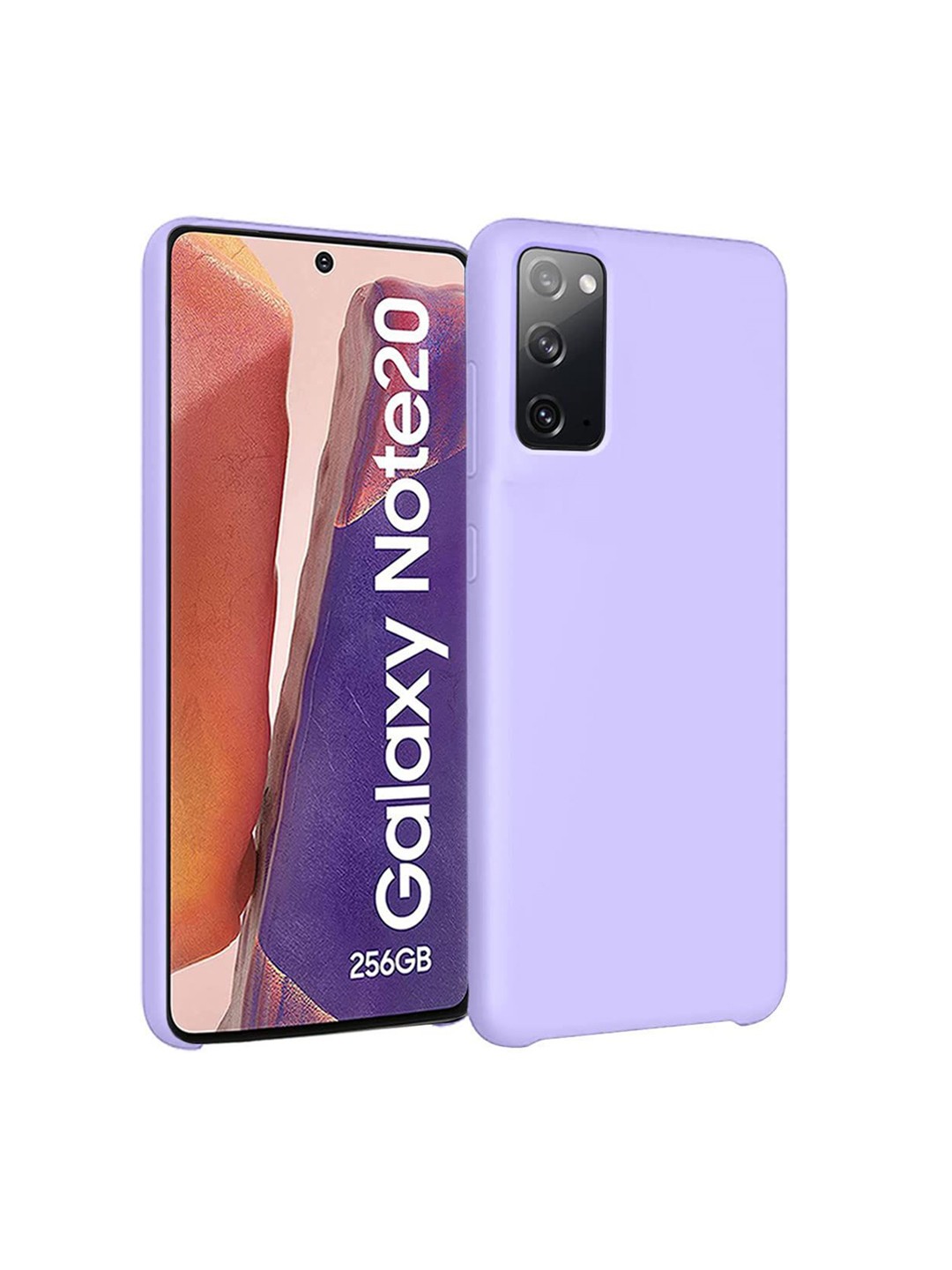 

LIRAMARK Liquid Silicone Soft Samsung Note 20 Back Case, Lavender