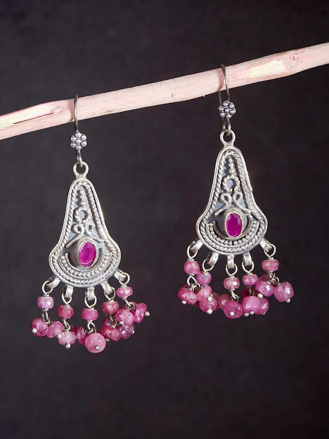 

Fabindia Contemporary Drop Earrings, Silver