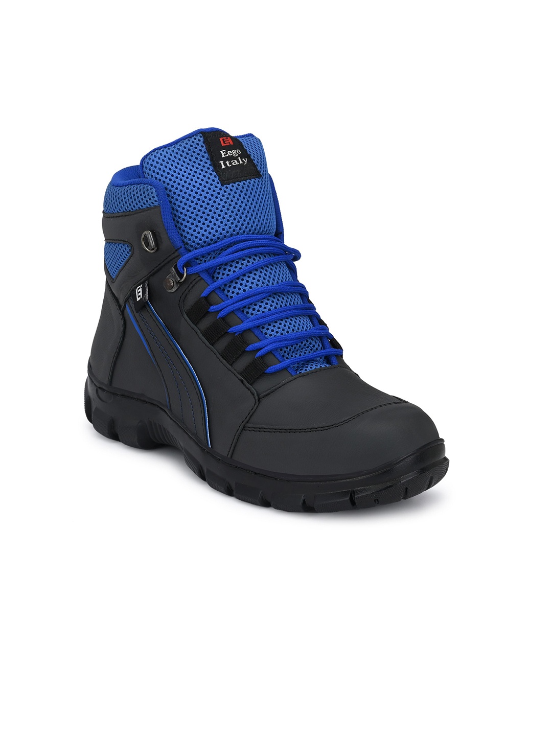 

Eego Italy Men Genuine Leather Steel Toe Safety Hikking & Trekking Boots, Blue