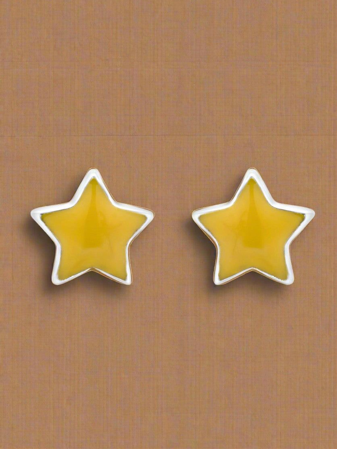 

Nipura Star Shaped Studs Earrings, Yellow
