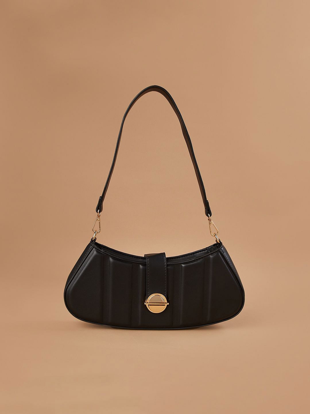 

CODE by Lifestyle PU Structured Sling Bag with Quilted, Black