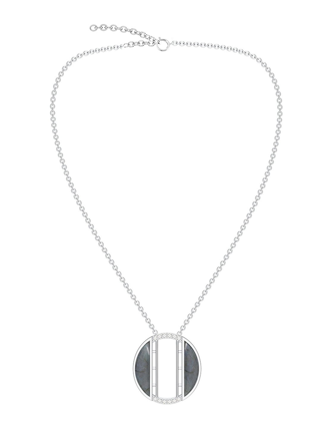

Kicky And Perky Rhodium-Plated Contemporary Pendants with Chains, Silver