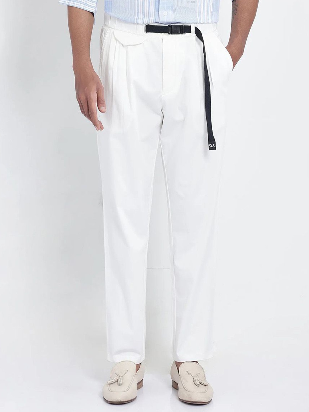 

RARE RABBIT Men Tailored Trousers, White