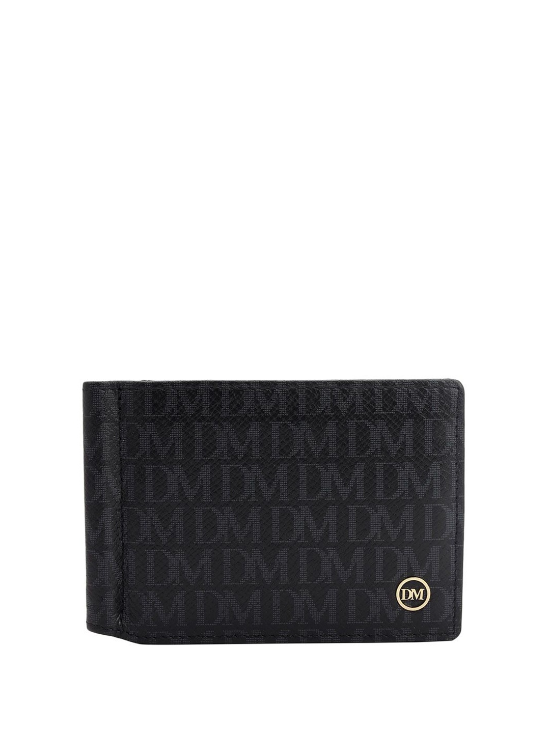 

Da Milano Men Textured Leather Money Clip, Black