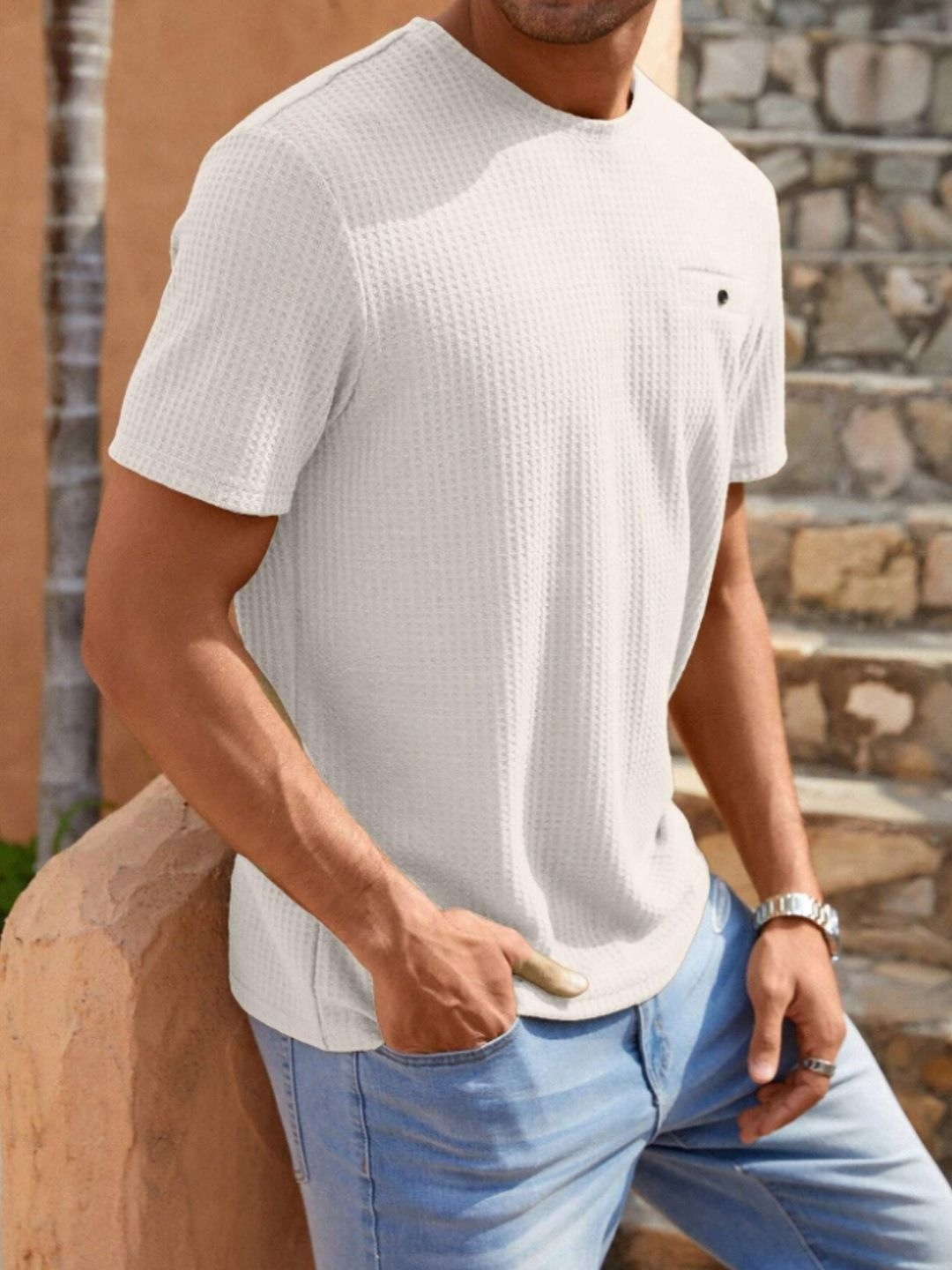 

madfrog Men Pockets T-shirt, White