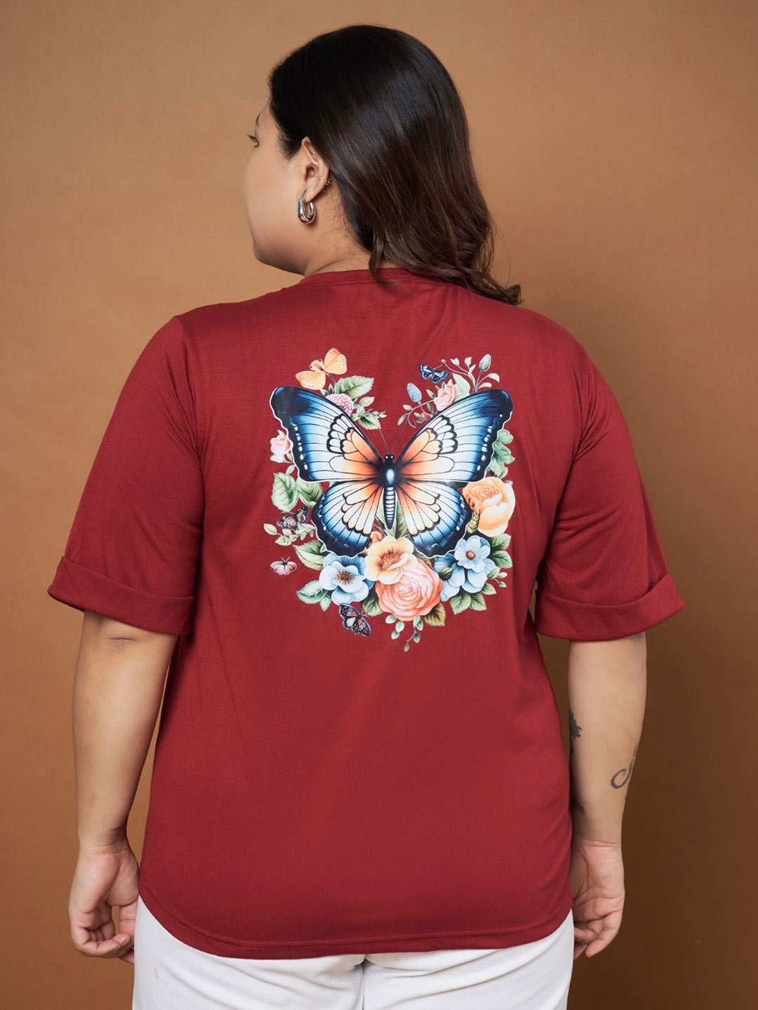 

AUSTIVO Print Top, Maroon