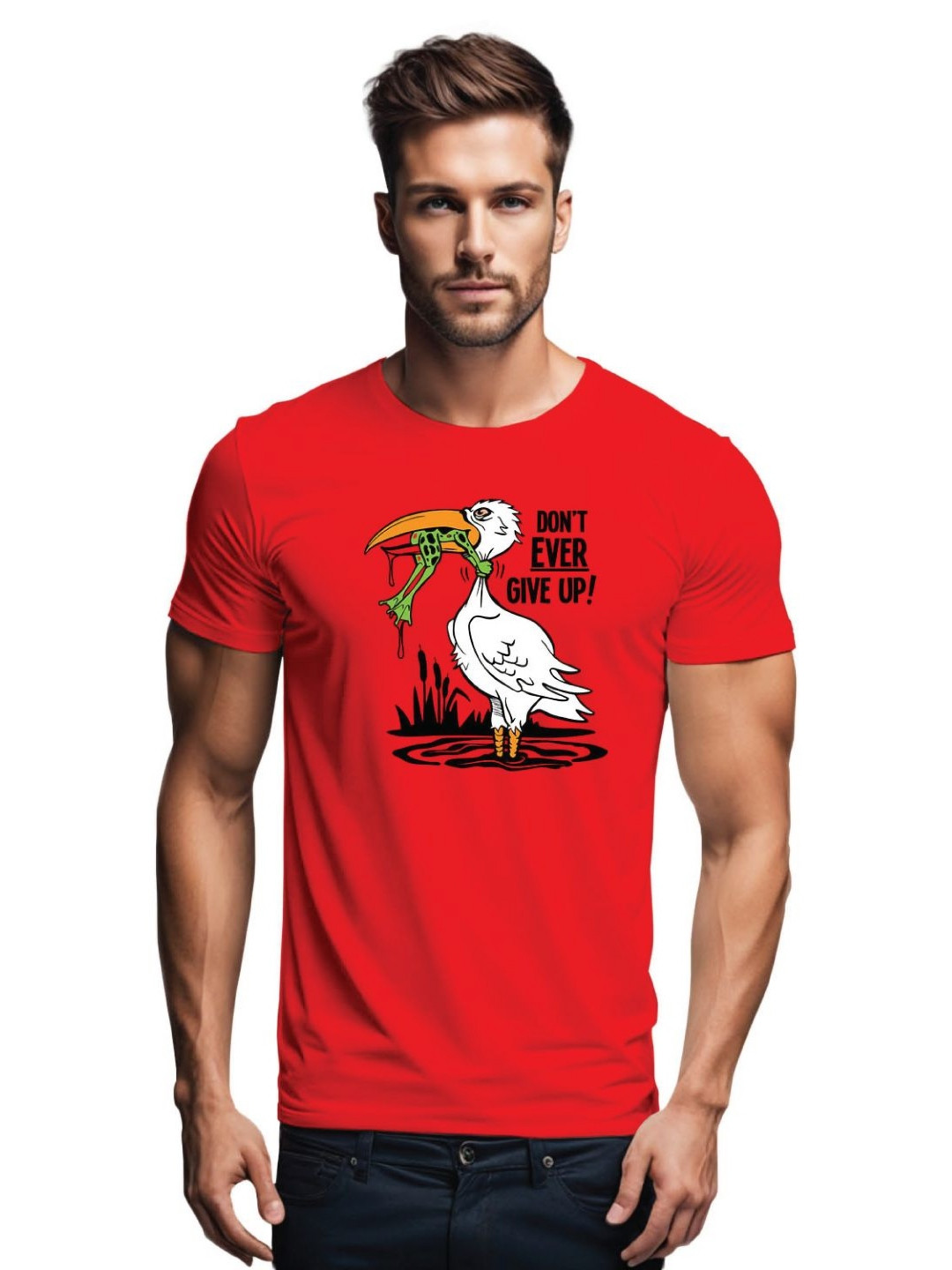 

Tantra Men Printed Applique T-shirt, Red
