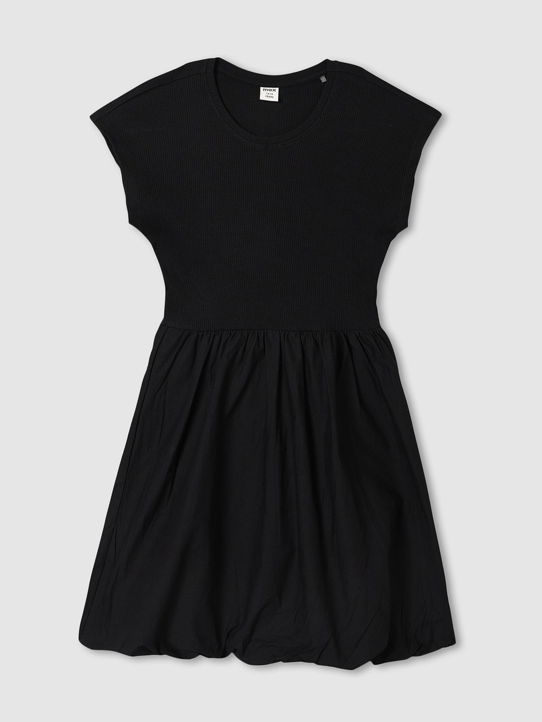 

max Girls Fit And Flare Dress, Black