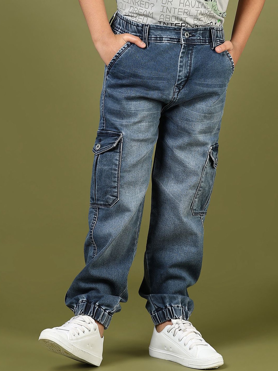 

V-Mart Boys Light Fade Jeans, Grey