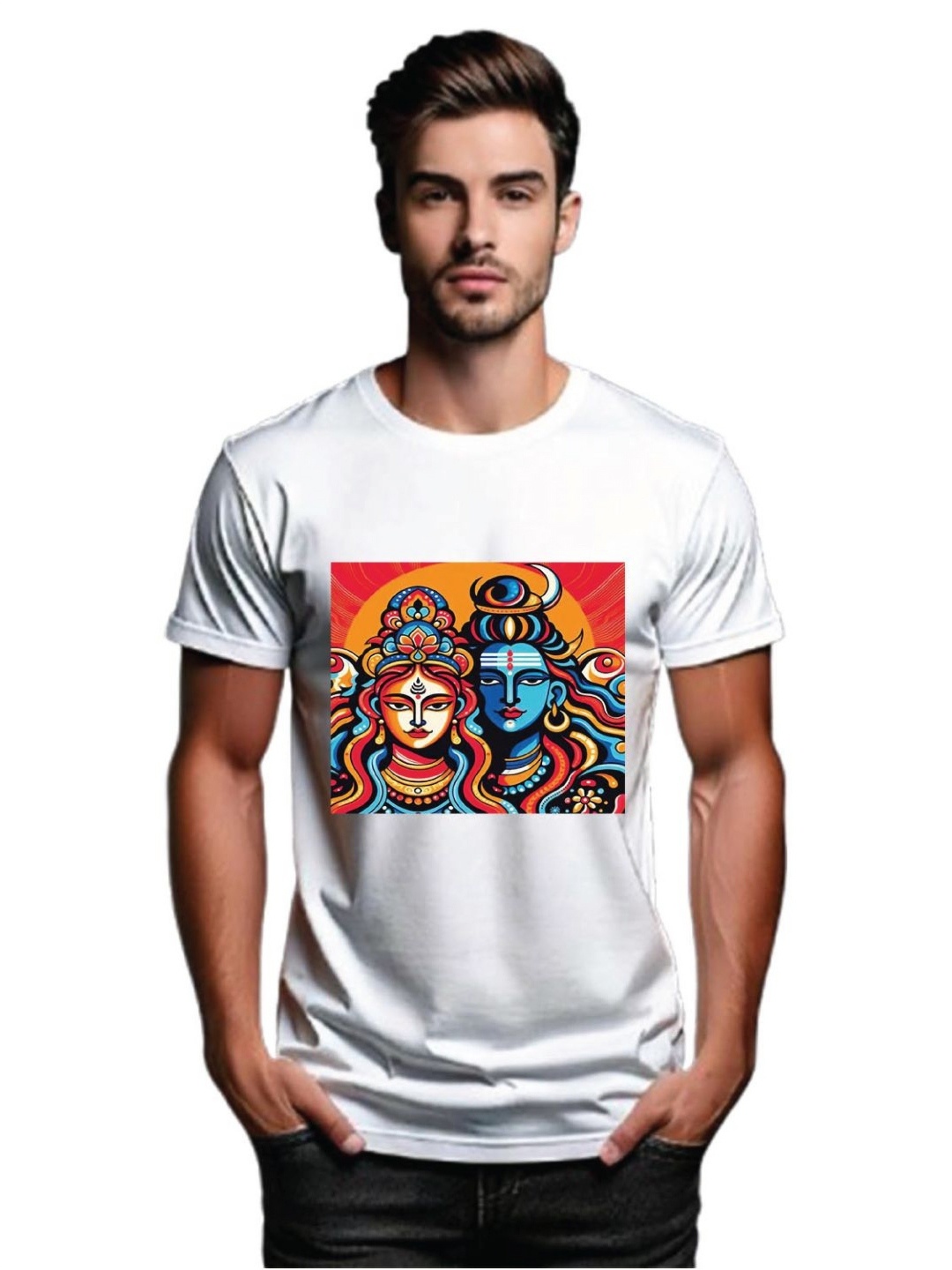 

Tantra Men Printed Pockets T-shirt, White