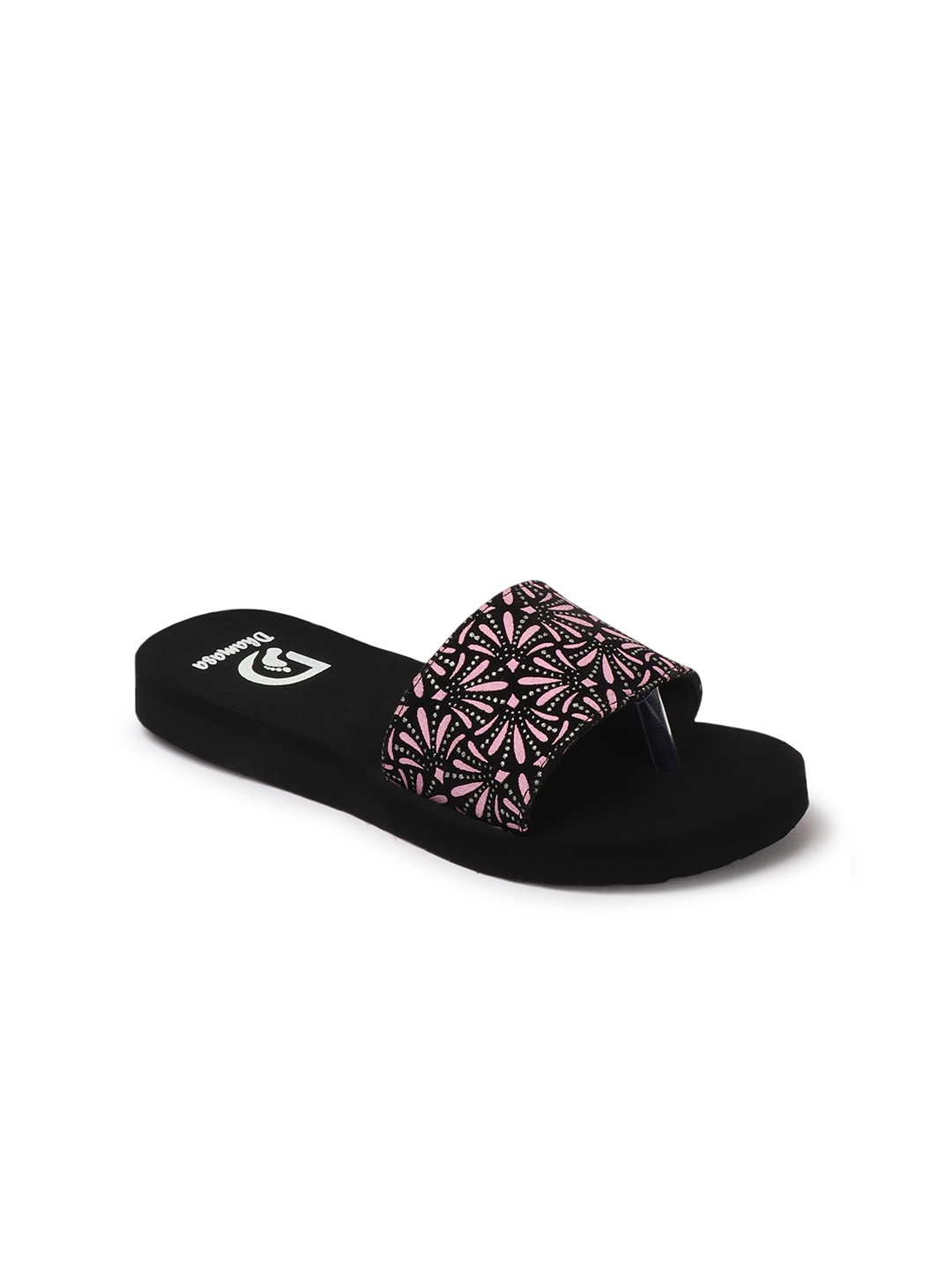 

DHAMASA Women Printed Open Toe Flats, Pink