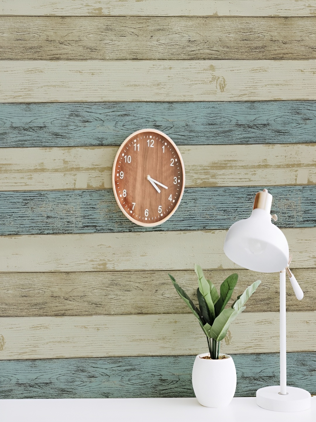 

HOMEMATES Beige & Green Self-Adhesive Waterproof Wall Sticker