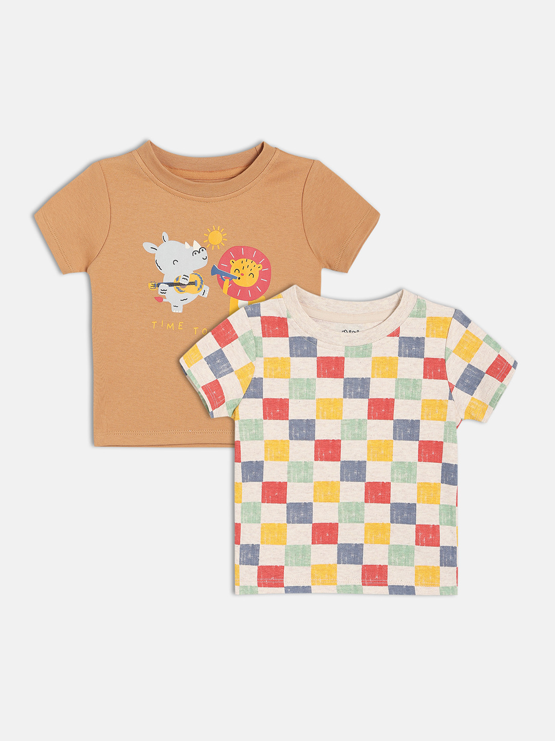 

MINI KLUB Boys 2 Printed Applique T-shirt, Grey
