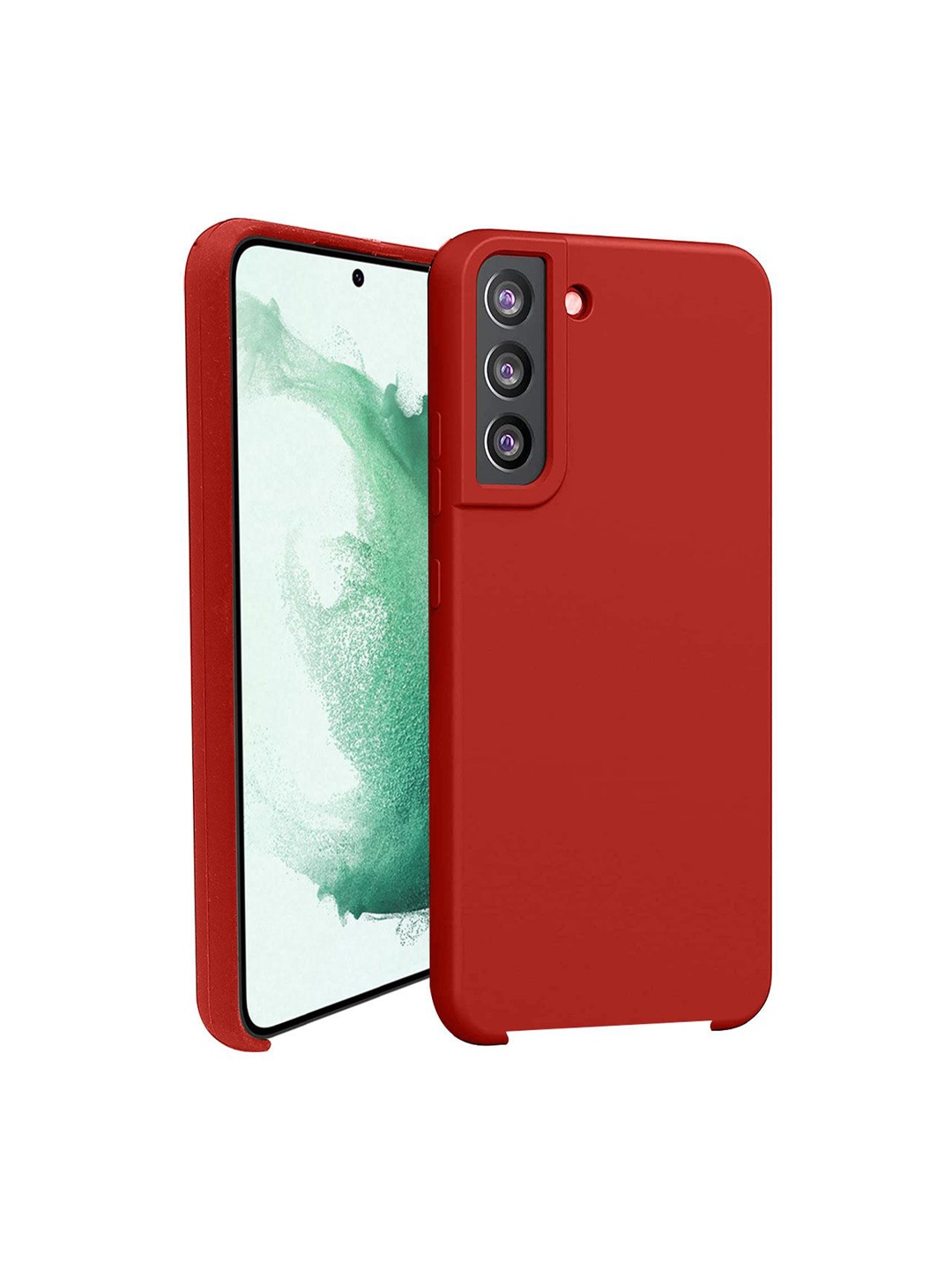 

LIRAMARK Liquid Silicone Soft Back Cover Case for Samsung Galaxy S22 5G, Red