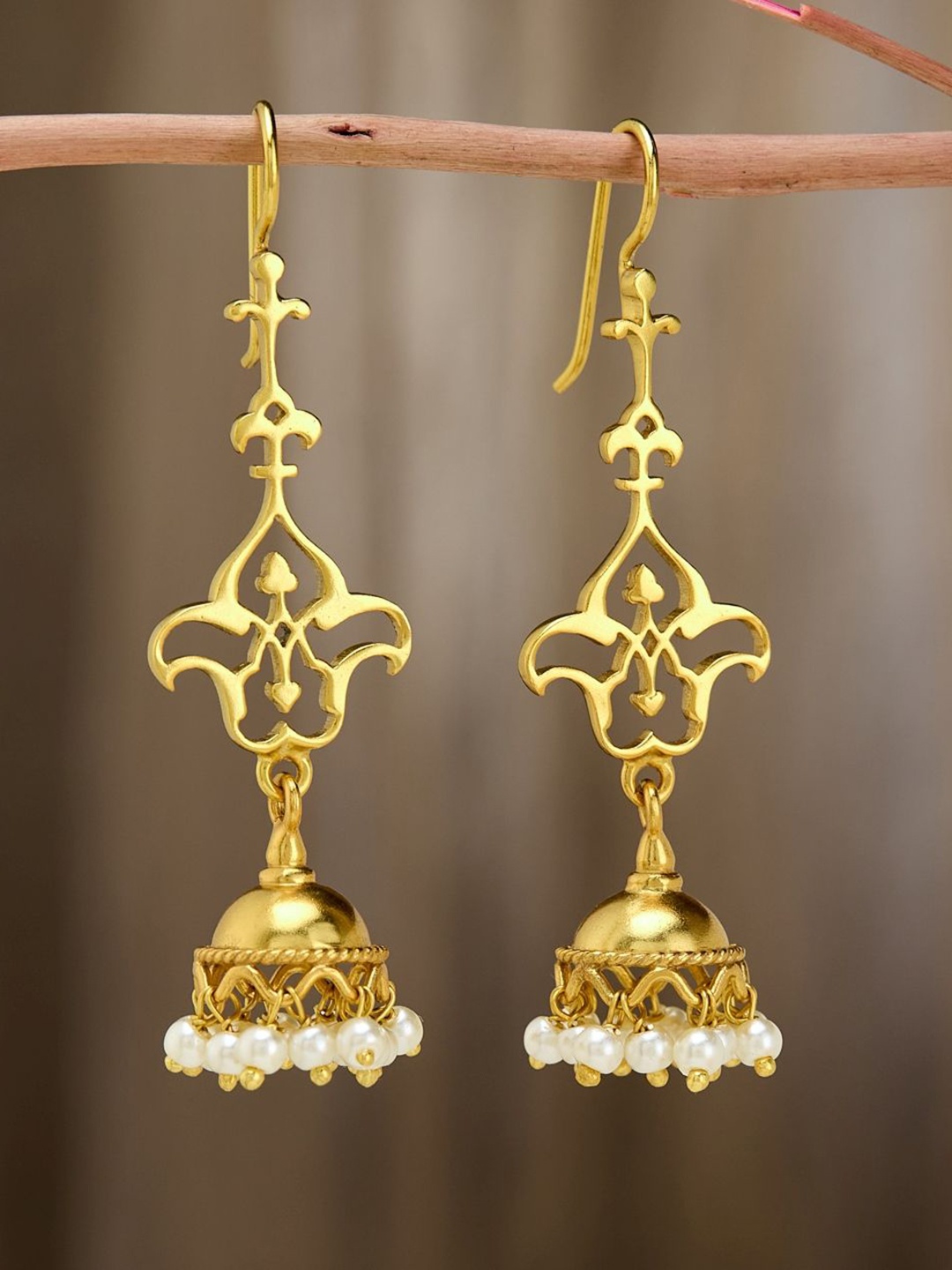

Fabindia Contemporary Jhumkas Earrings, Gold