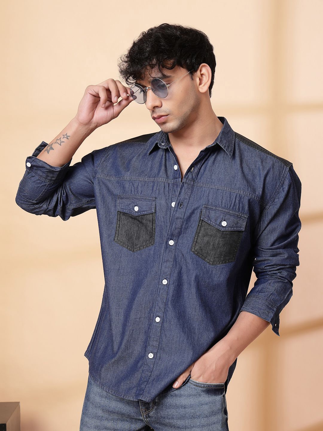 

Rigo Men Opaque Casual Shirt, Blue