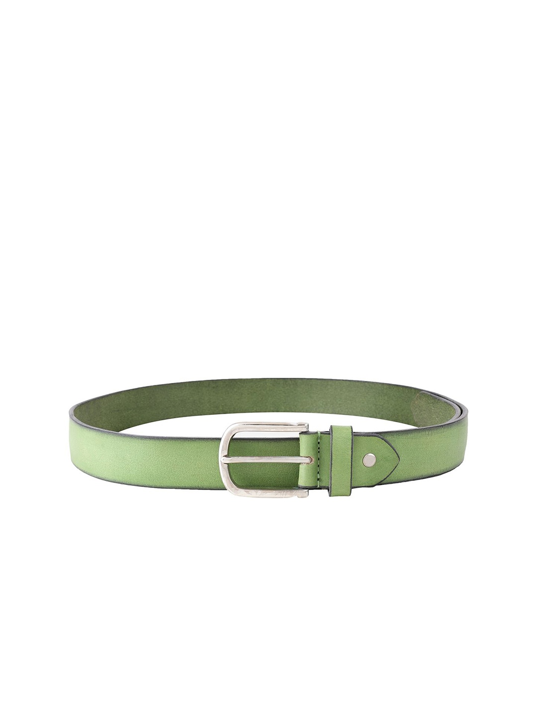 

Steve Jhonson Men Leather Reversible Belt, Green