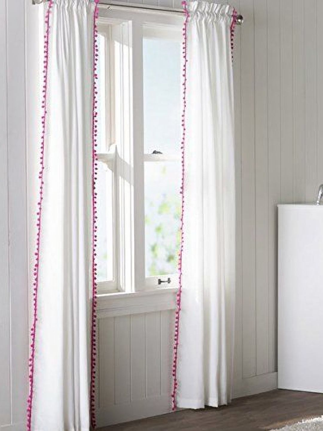 

Dekor World Multicoloured Set of 2 Embellished Sheer Window Curtain, Multi