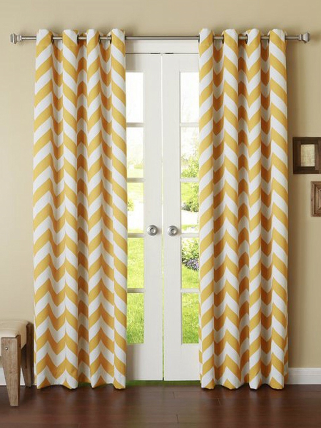 

Dekor World Multicoloured Set of 2 Window Curtain, Multi