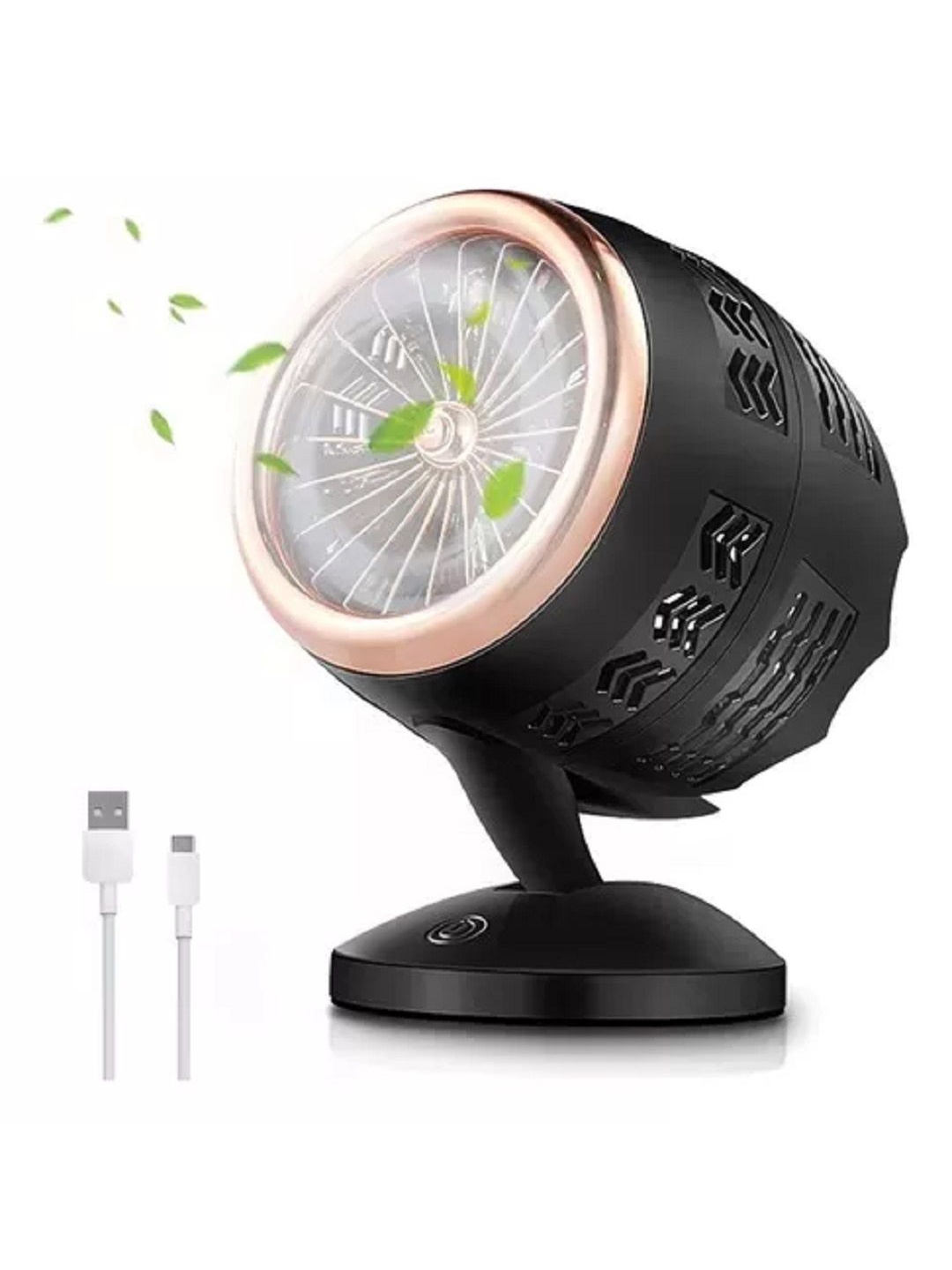 

Sasimo Black Portable and Rechargable 3 Blades Table Fan