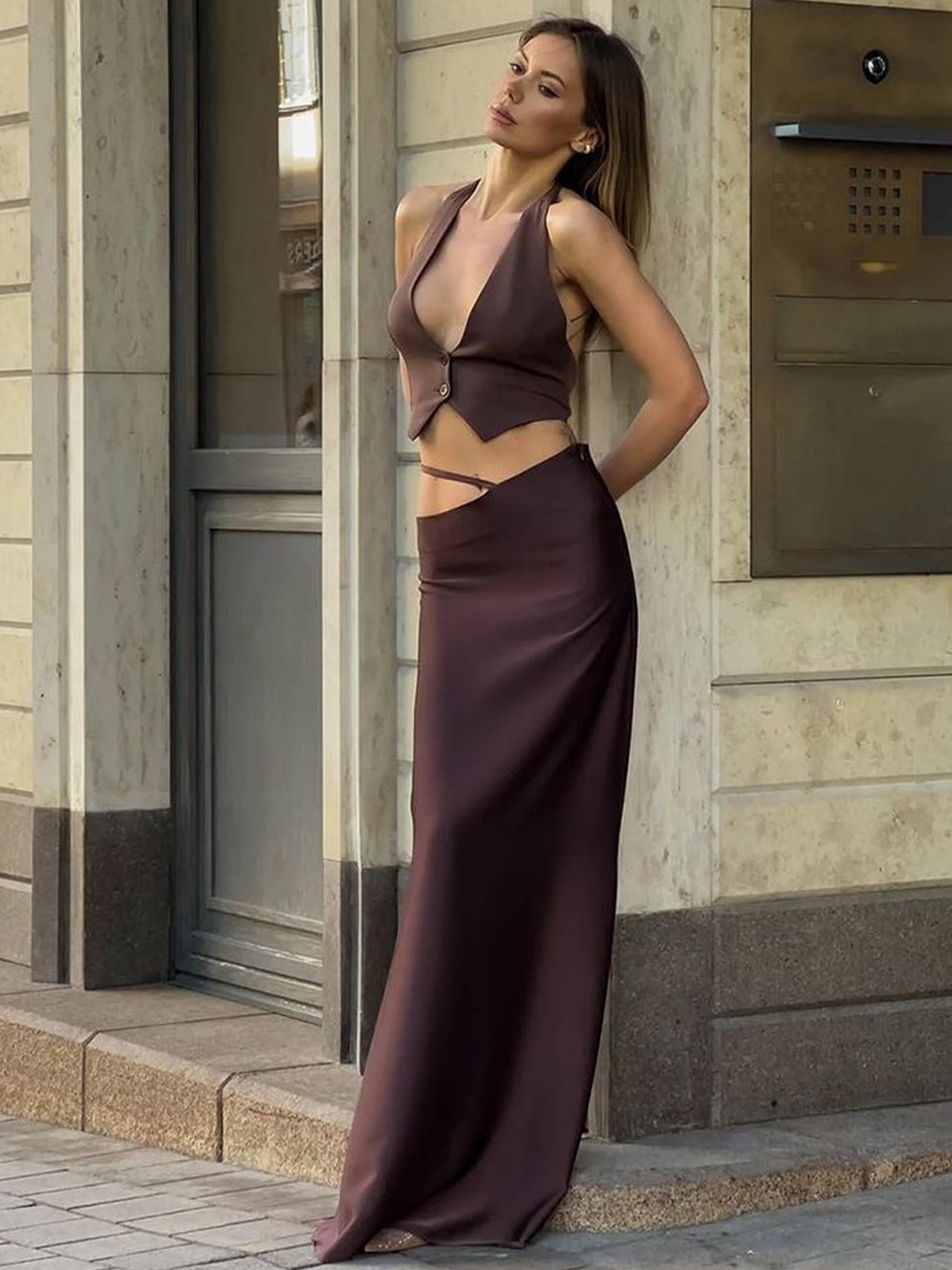 

LULU & SKY Tank Top, Coffee brown