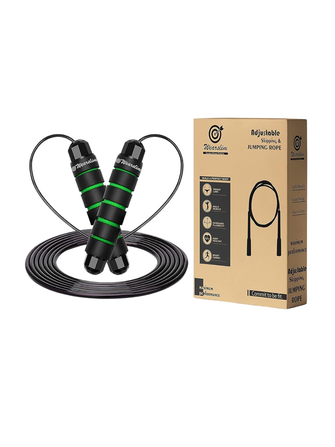 

Wearslim Soft & Breathable Skipping Rope, Black