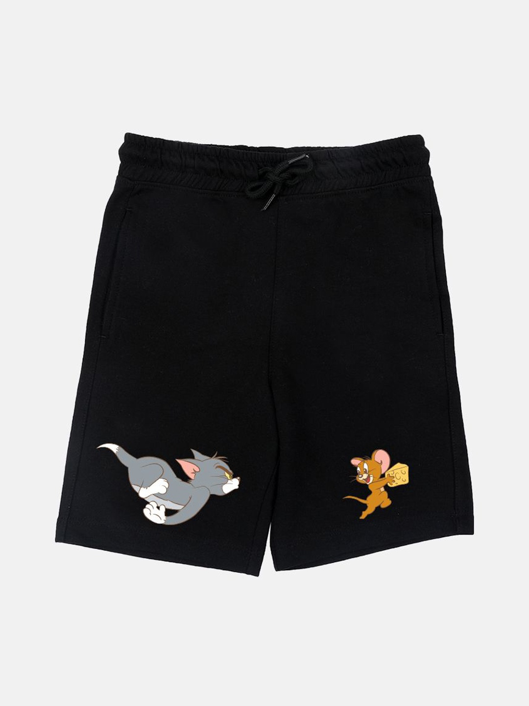 

YK Warner Bros Boys Printed Tom & Jerry Outdoor Shorts, Black