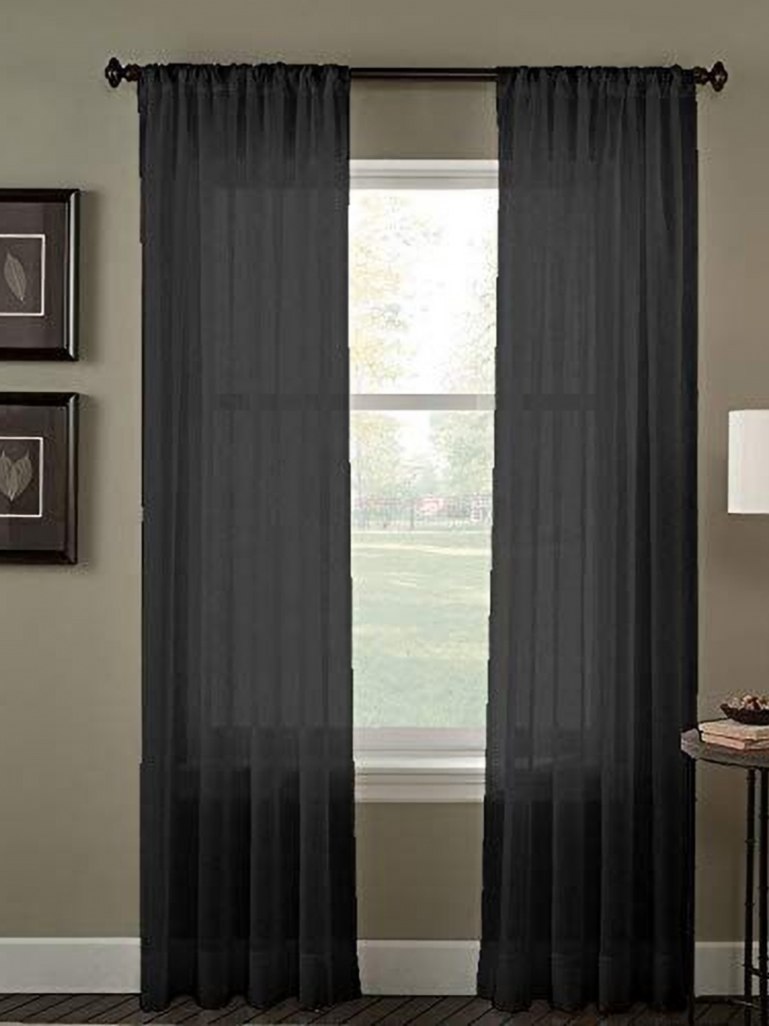 

Dekor World Multicoloured Set of 2 Sheer Window Curtain, Multi