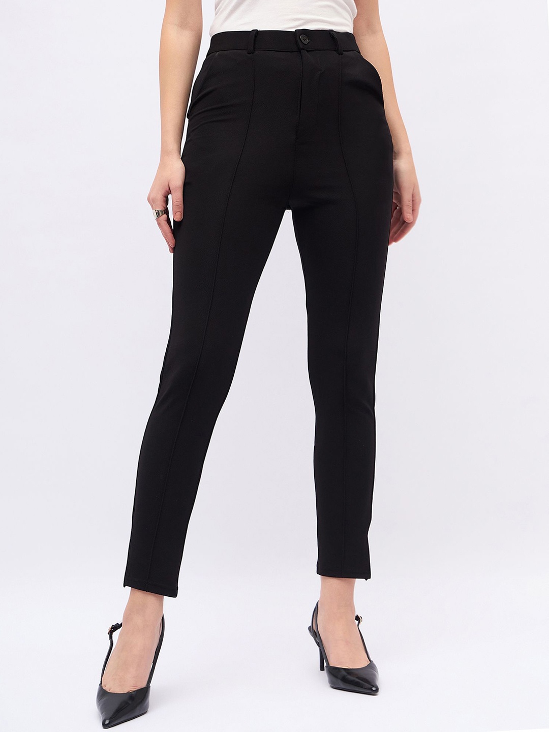 

DressBerry Women Original Slim Fit Trousers, Black