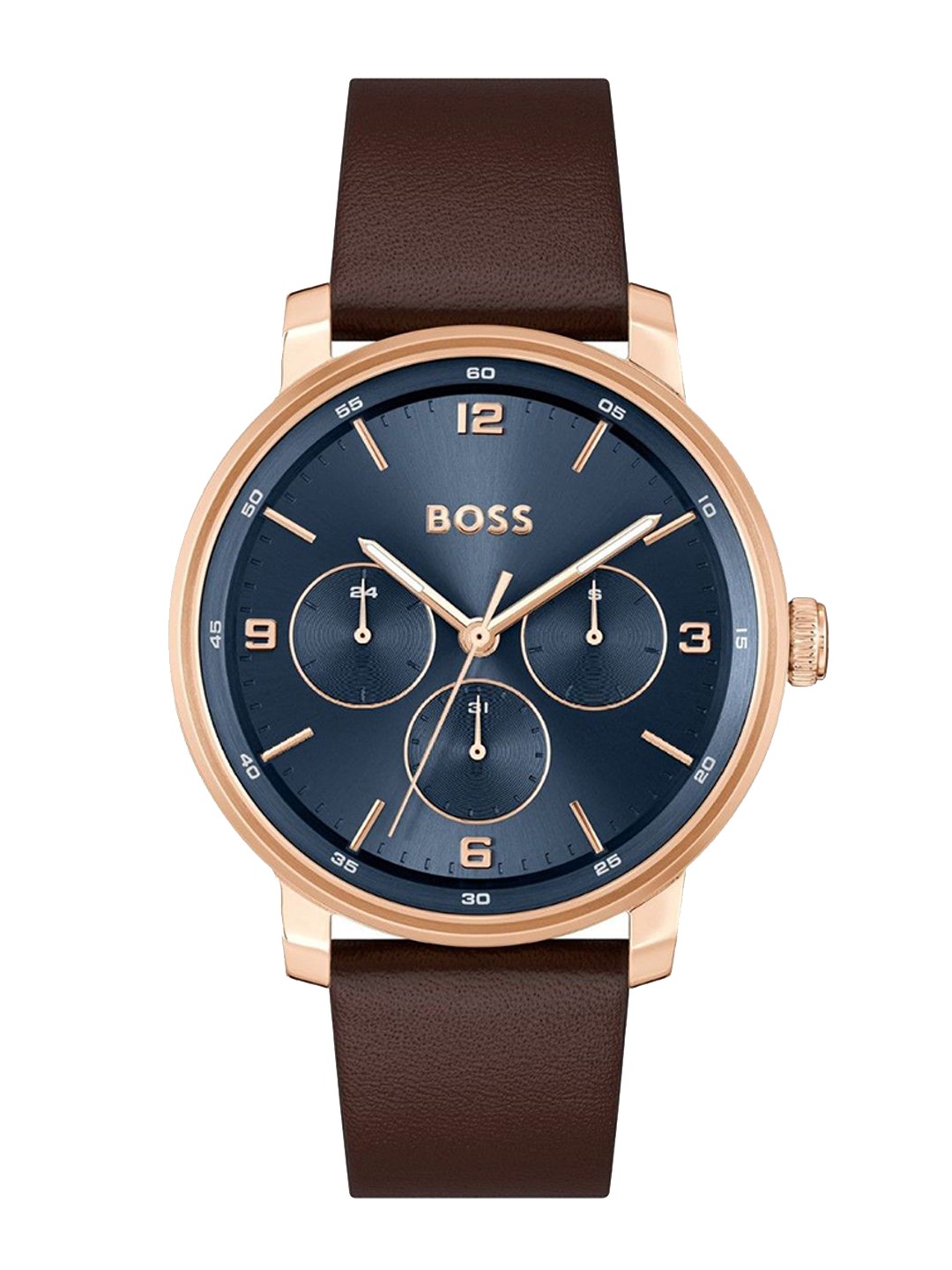 

BOSS Men Dial & Leather Straps Analogue Watch 1514126, Blue