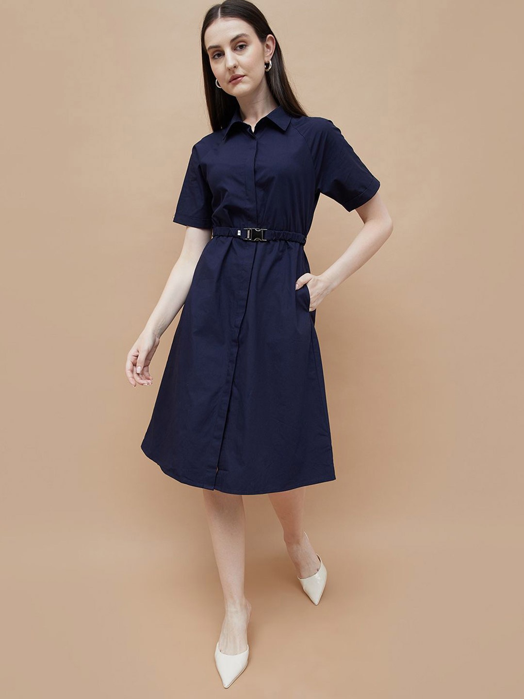 

CODE by Lifestyle Shirt Dress, Blue