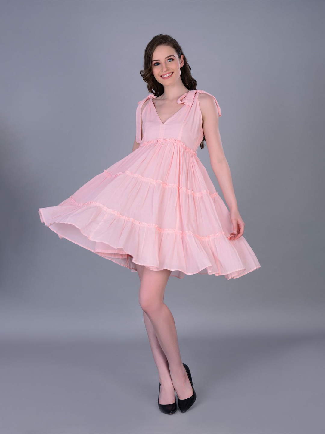 

Misverse Fit & Flare Dress, Pink