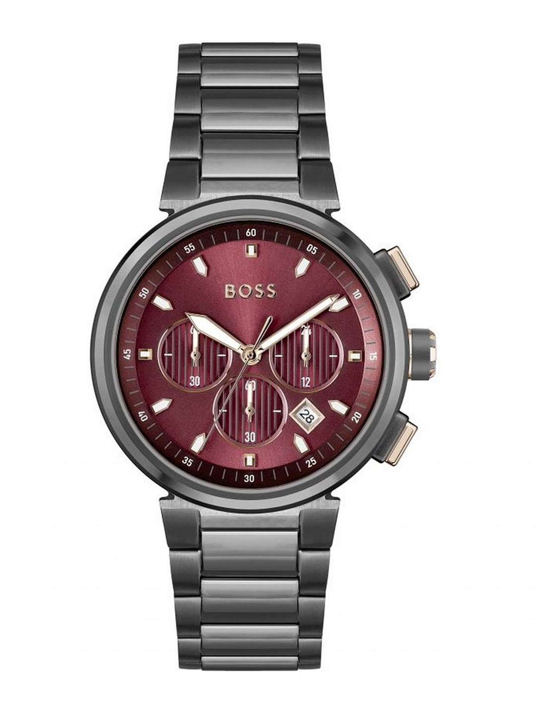 

BOSS Men Dial & Stainless Steel Bracelet Style Straps Analogue Watch 1514000, Red