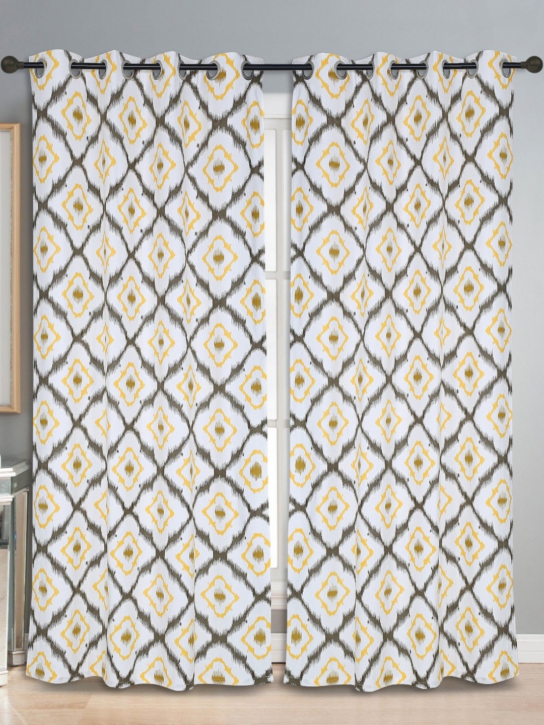 

Dekor World Multicoloured Set of 2 Long Door Curtain, Multi