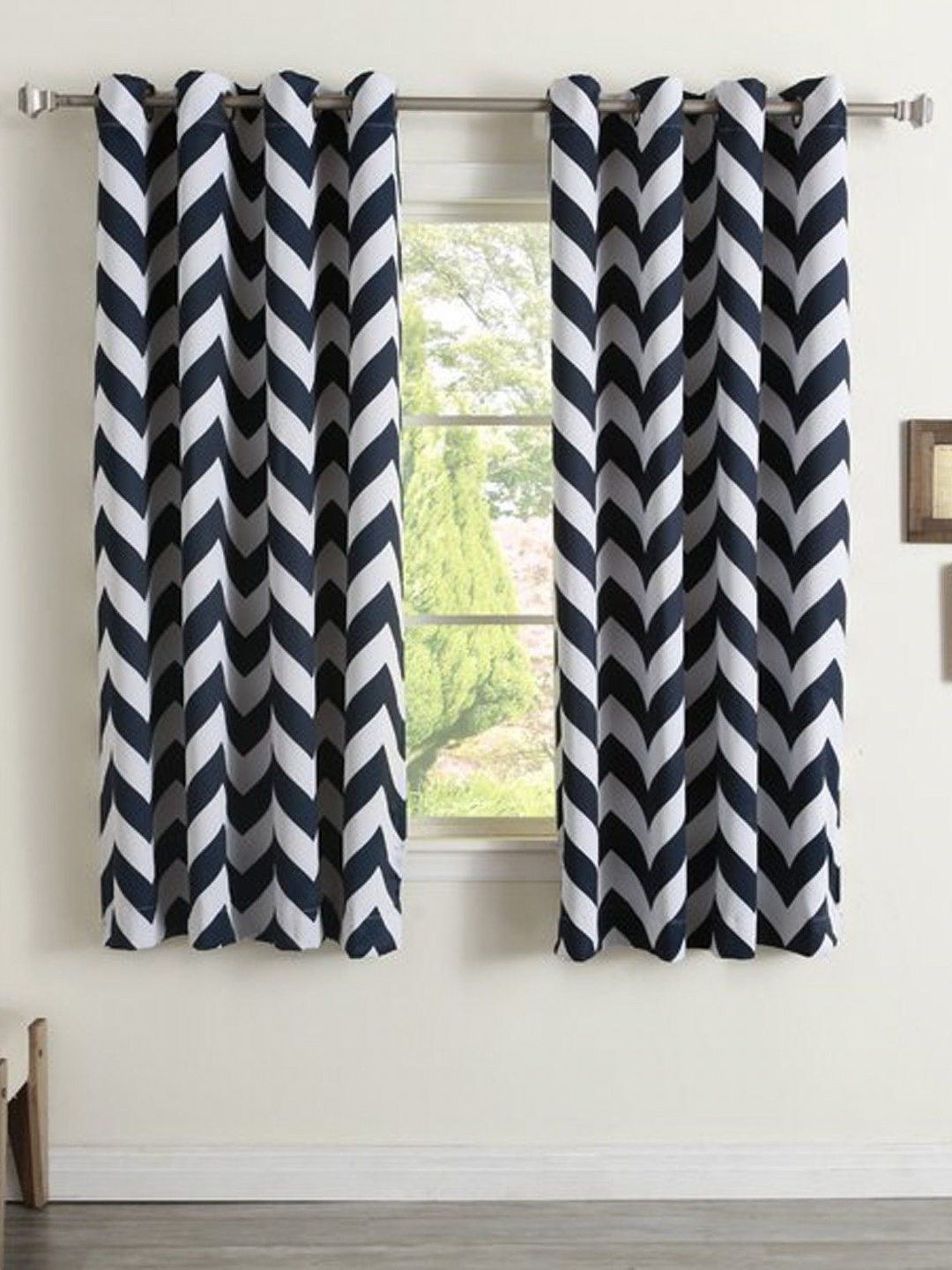 

Dekor World Multicoloured Set of 2 Long Door Curtain, Multi