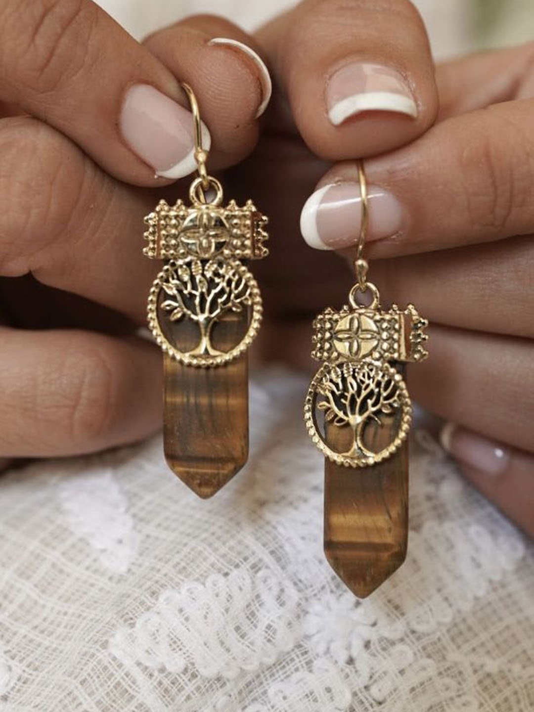 

Soul Works Contemporary Drop Earrings, Gold