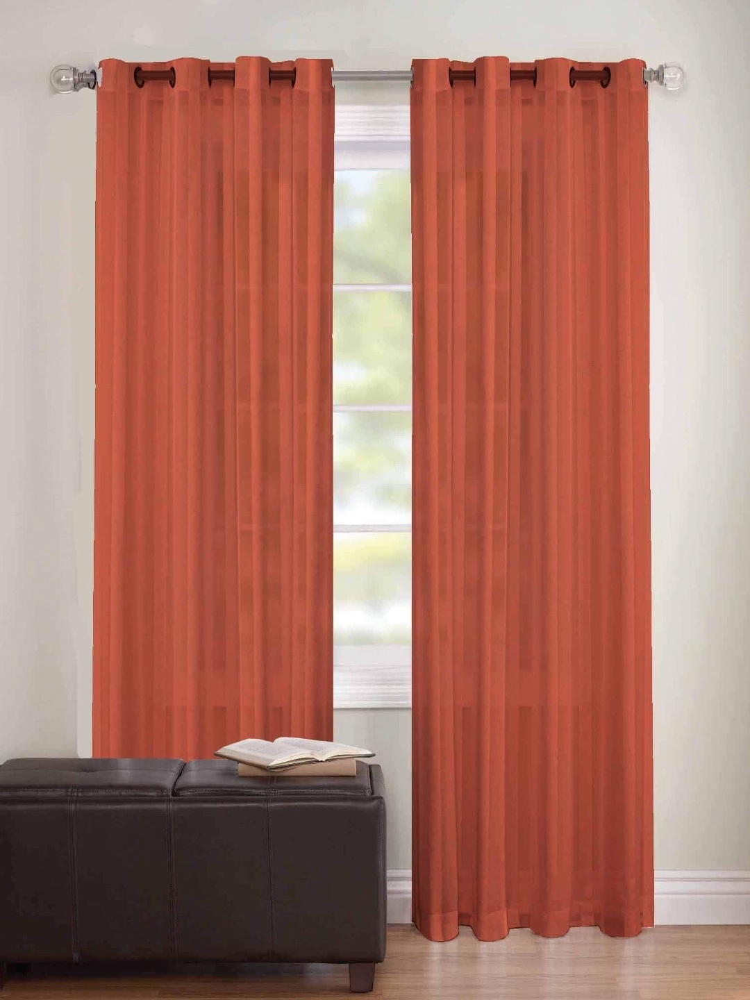 

Dekor World Multicoloured Set of 2 Sheer Long Door Curtain, Multi
