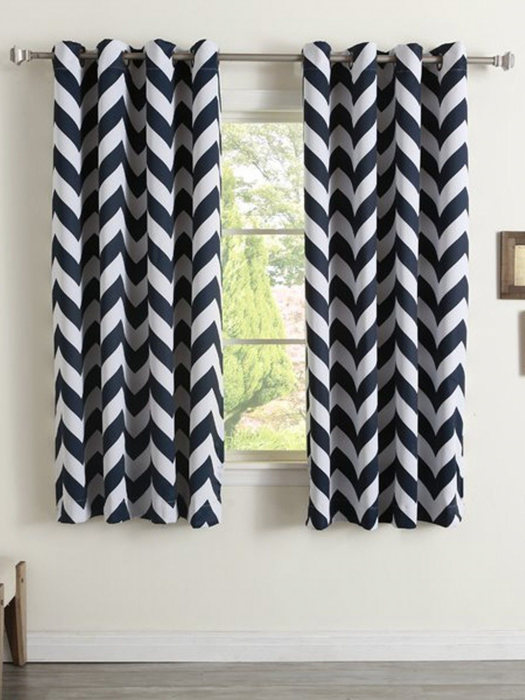 

Dekor World Multicoloured Set of 2 Window Curtain, Multi