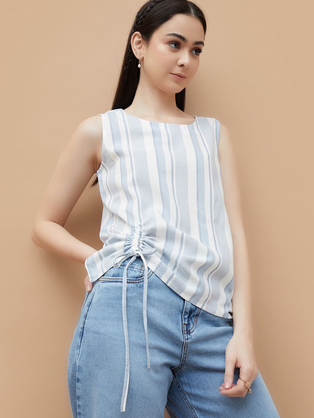 

Fame Forever by Lifestyle Print Top, Blue