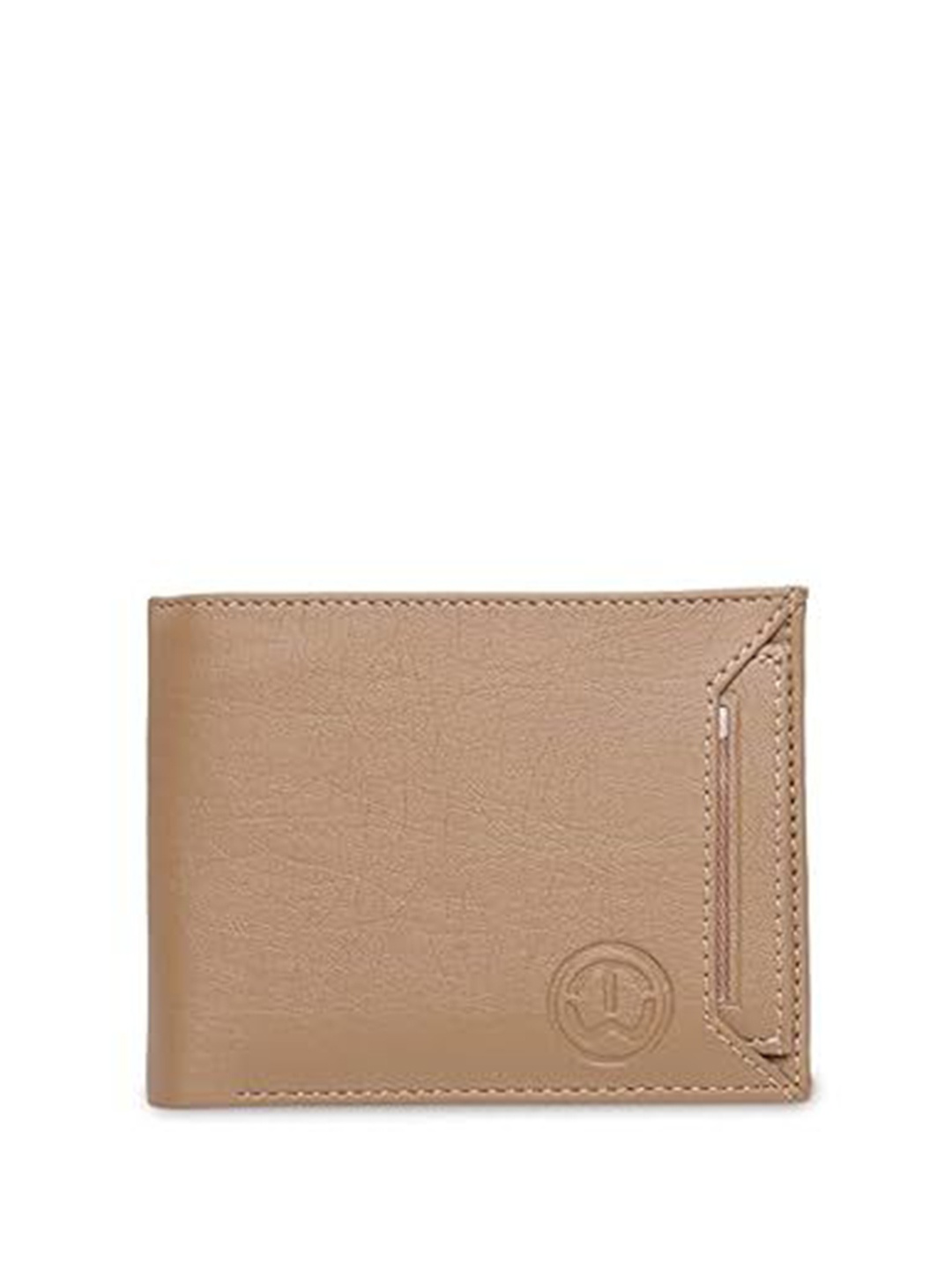 

TnW Men Cut Work Two Fold Wallet, Beige