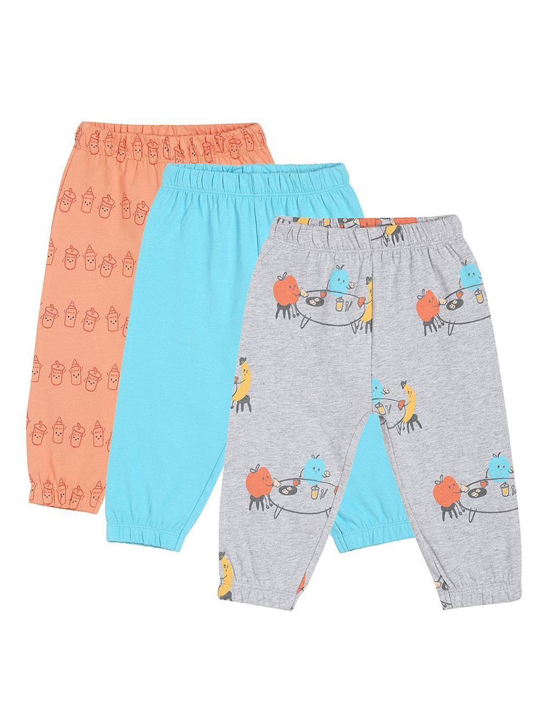 

MINI KLUB Boys Printed Joggers Trousers, Grey