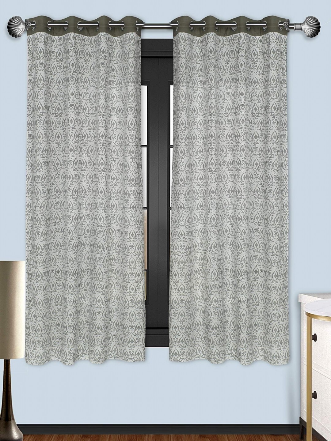 

Dekor World Multicoloured Set of 2 Window Curtain, Multi