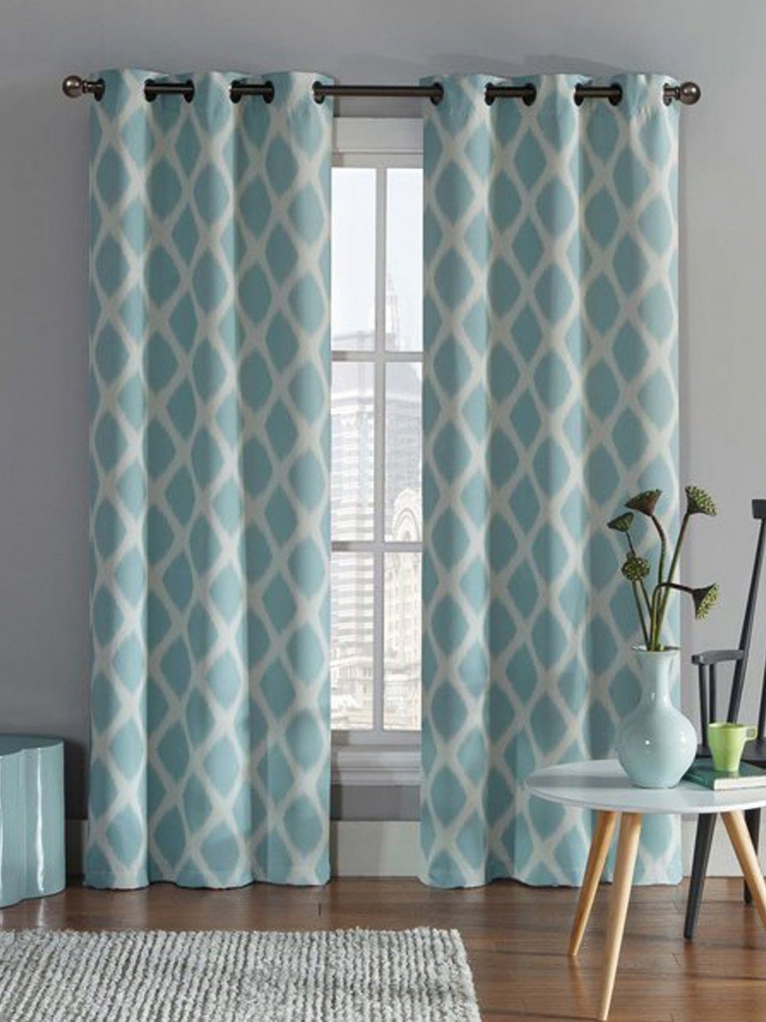 

Dekor World Multicoloured Set of 2 Door Curtain, Multi