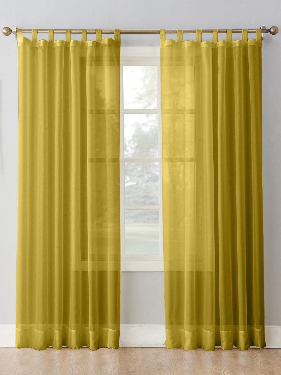 

Dekor World Multicoloured Set of 2 Sheer Window Curtain, Multi